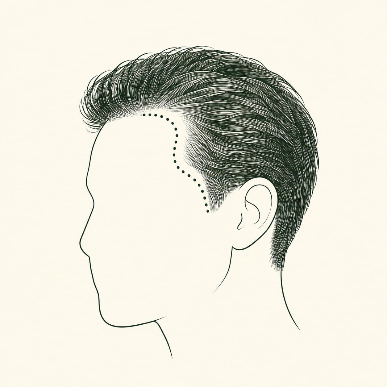 Guided hairline scan outline